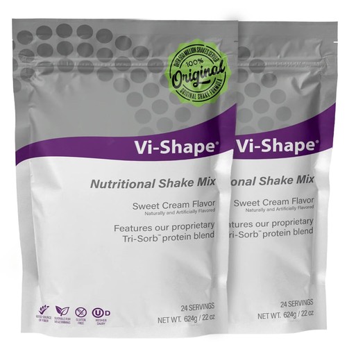 Vi-Shape Original Nutritional Shake Mix Sweet Cream Flavor | 22oz 2 Bags 48 S...