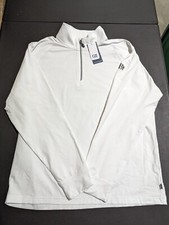 NWT MEN'S CUTTER  BUCK PULLOVER, SIZE: L, COLOR: WHITE M3 