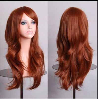 70cm Long Curly Fashion Cosplay Costume Party Hair Anime Wigs Full Hair Wavy Wig