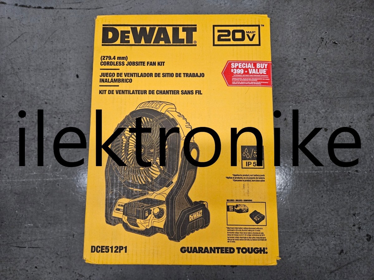 Brand NEW Dewalt 20V Jobsite Cordless Fan Kit 5Ah Battery/Charger