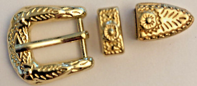 Gold Colored Southwest Buckle Set 3/8''  NON FUNCTIONAL   Doll Clothing