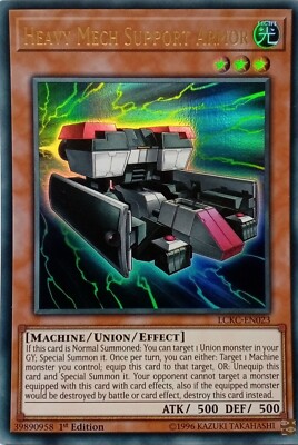 LCKC-DE023 SCHWERE MECH UNTERSTÜTZUNGSRÜSTUNG ULTRA RARE 1.AUFLAGE YuGiOh KARTE
