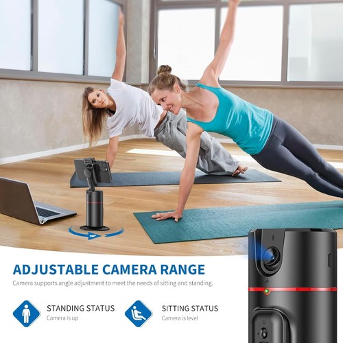 Auto Face Tracking Tripod with Remote 360° Rotation Tracking Phone Holder Stand - Photo 18 sur 20