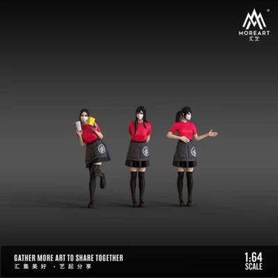TIME MICRO MoreArt 1:64 Scale Beautiful waiter girl doll set