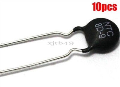 10Pcs Thermistor Rated Resistor At 25°C 8 Ohm Ntc 8D-9 New Ic pa