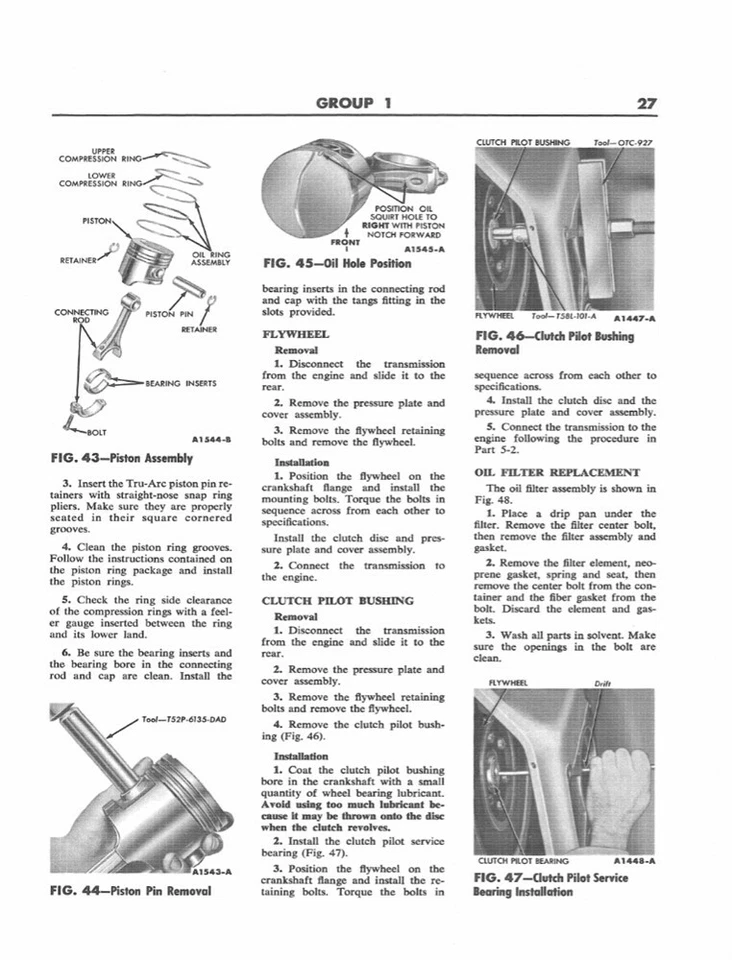 Ford Truck Shop 1962 1963 manual de reparación suplemento Foto 4 de 4