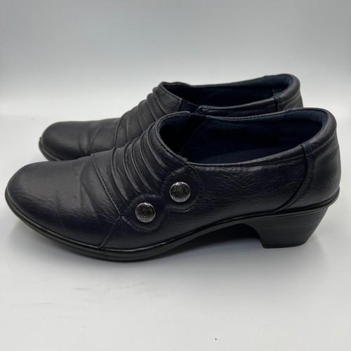 Easy Street Comfort Wave Clogs Shoes Comfort Slip On Navy Blue Size 8.5M Mules - Picture 4 of 9