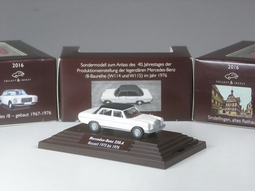 Wiking C&I Sondermodell Mercedes 230.6 Strich /8 weiß mit schwarzem Dach - 第 2/4 張圖片