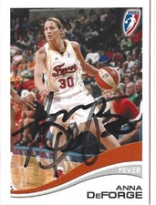 Anna DeForge Autographed 2007 WNBA Enterprises Card #29 Indiana Fever