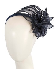 Navy sinamay racing flower fascinator by Max Alexander 100 AU Seller