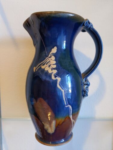 Vintage Signed Marshall Pottery Pitcher Decanter Carafe - Picture 2 of 10