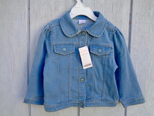 NEW GYMBOREE Denim Jacket Coat Sweater Girls Size 18 -24 M Baby Girl Jeans - Picture 2 of 3