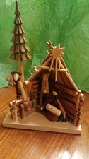 Nativity Scene Wooden Figurines 