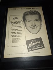Eddy Howard Room Full Of Roses Rare Original 1949 Promo Poster Ad Framed