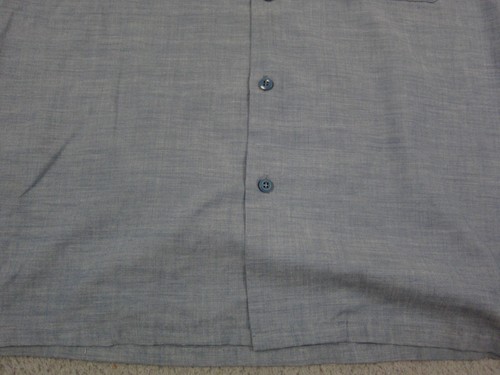Vintage US Navy Chambray Shirt Extra Large XL Mens Blue Seabee 70s Sea Farer - Picture 5 of 11