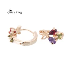 Ladies fashion earrings 18k gold 