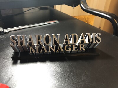 Wow Desk Name Plate Personalized Name And Title Free Shipping