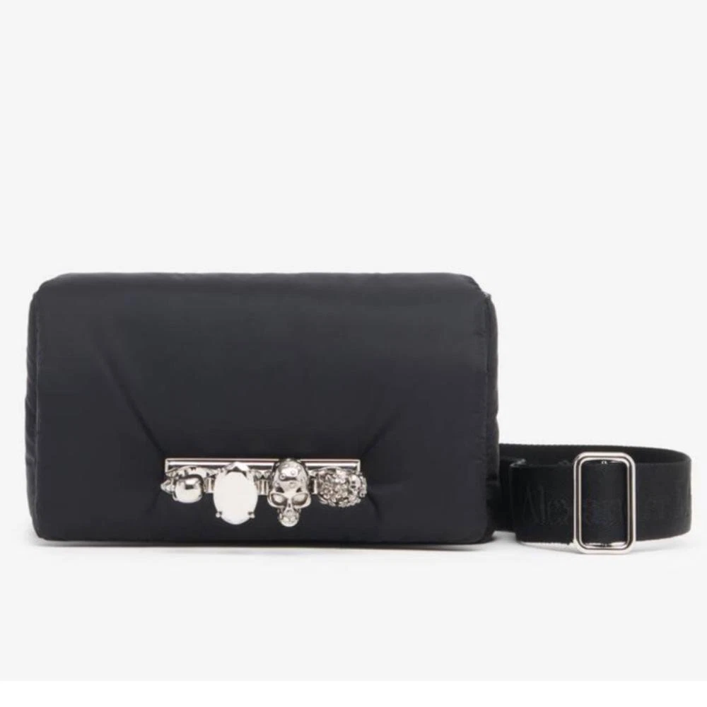 Alexander McQueen — Alexander McQueen The Puffy Knuckle Skull Black Belt Bag Bum Bag Crossbody NEW