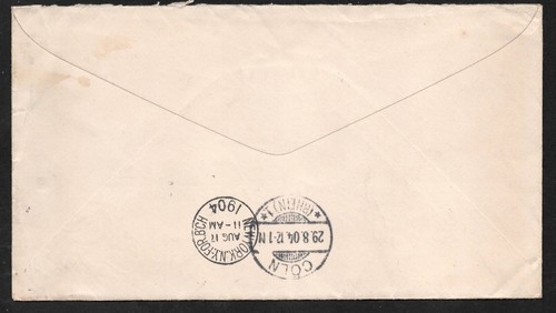 U362? UNITED STATES OF AMERICA 5c postal stationery , LINCOLN , posted in 1904 - Picture 2 of 2