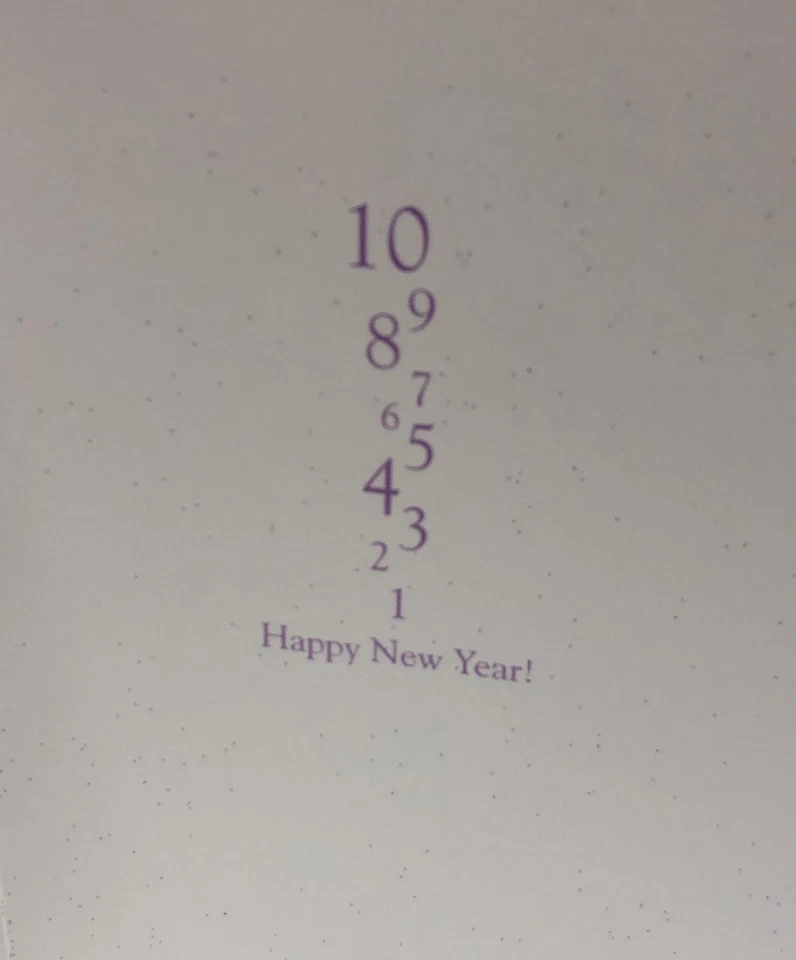 Set of 6 - MERI MERI Happy New Year! 7" X 5" Invitations w Envelopes Very Unique - Image 3 of 4