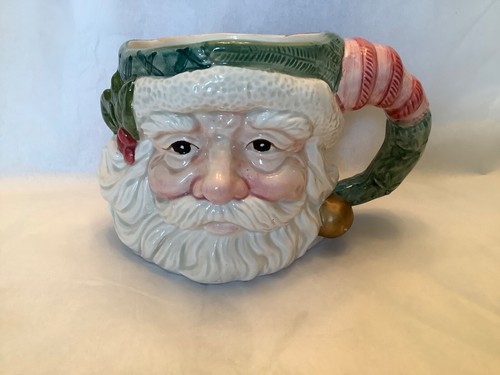 Vintage 1992 Fitz and Floyd Santa Claus Face Mug.