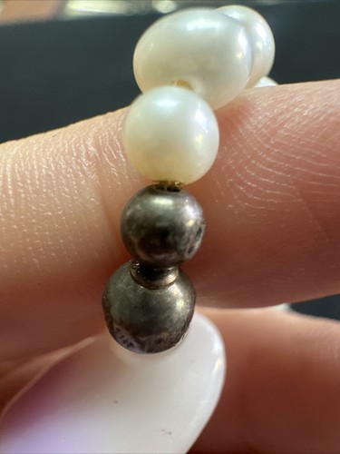 VINTAGE STERLING SILVER SILPADA BEAD PEARL STRETCH BRACELET - 第 6/8 張圖片