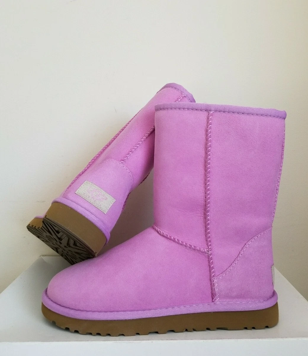 Pink ugg short best sale boots