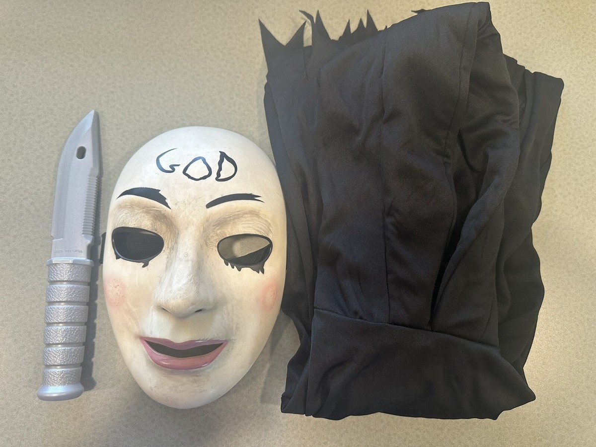 Horror Mask „Eradicate Killer Women God“ – PVC-Kunststoff, Einheitsgröße | Für Halloween, Cosplay & Party