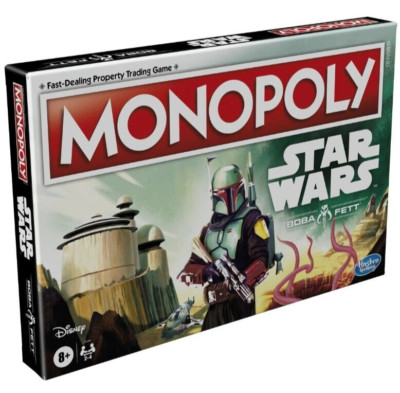 Monopoly Hasbro Disney Star Wars Boba Fett Edition Classic Board Game Ages 8+