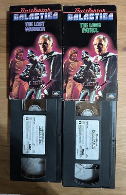 VHS: Battlestar Galactica: The Long Patrol + Lost Warrior: lot
