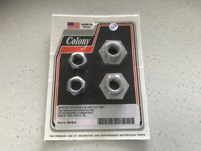 Harley Davidson springer spring retainer hex nut set Cad for 1930-35 VL ...