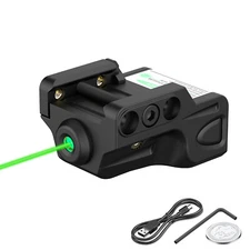 GMCONN Rechargeable Red/Green/Blue/Purple Laser Sight for Picatinny Rail Pistol