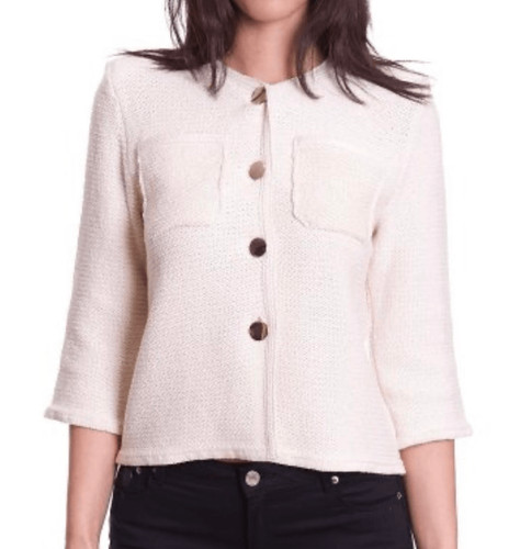 Maria Bellentani ladylike gold button cardigan sweater small