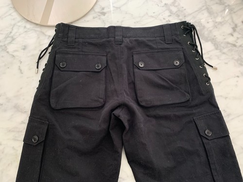 Men's Dolce & Gabbana Black Side Lace Bondage Buckle Zipper Pants IT46 VERY RARE - Picture 13 of 19