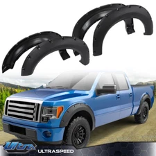 Fit For 09-14 Ford F150 Black Pocket Rivet Style Fender Flares Wheel Cover 4PC