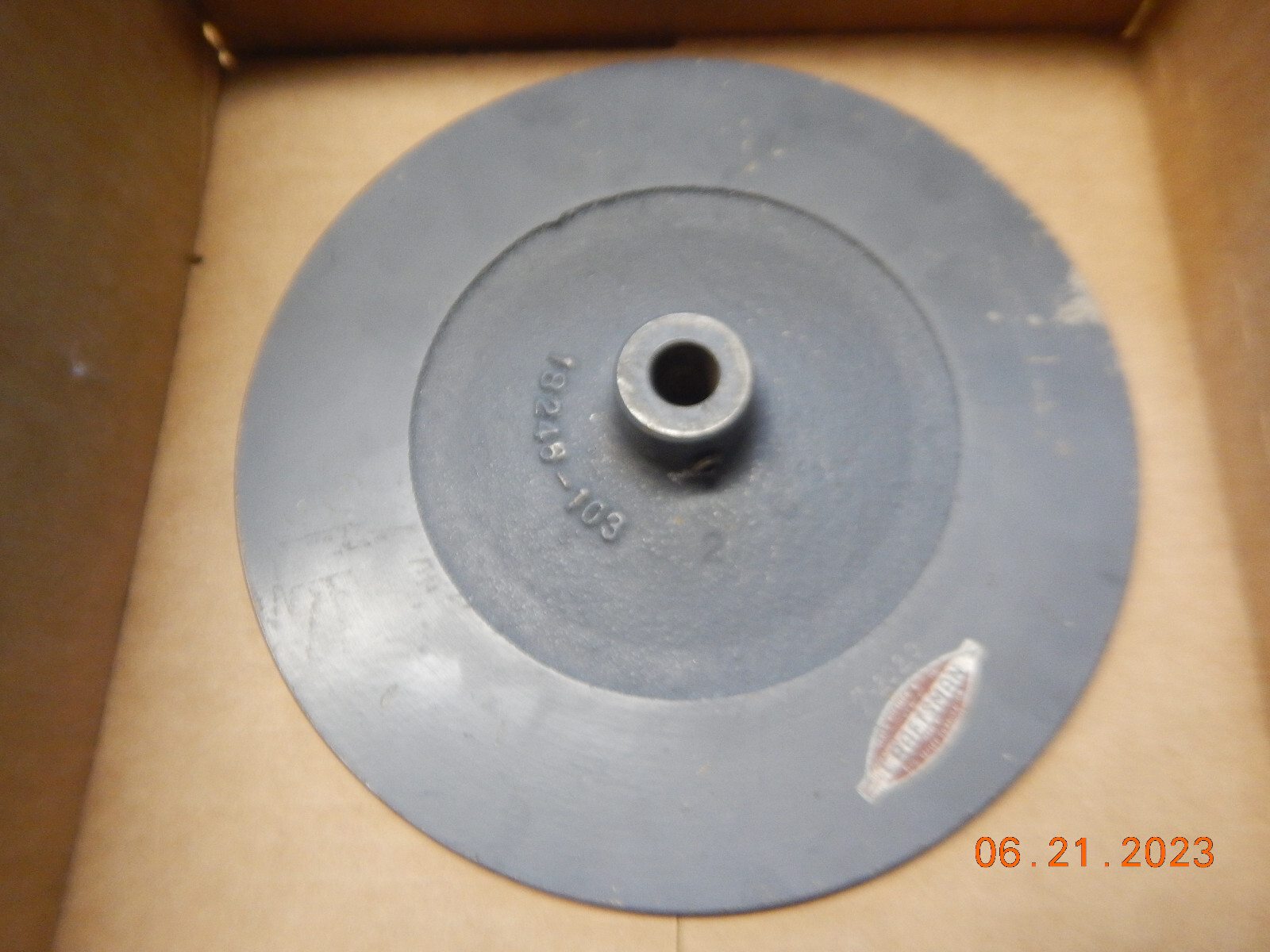 VINTAGE CAST IRON CRAFTSMAN 9" SANDING SANDER DISK DISC WITH 5/8 BORE