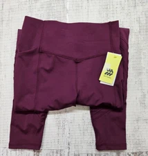 All In Motion Women's Ultra High Rise Sculpted Motto Leggings Small Plum Purple