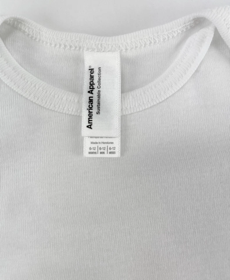 Multipacks Baby One Piece White de American Apparel 100 % algodón orgánico 6-12 M Foto 4 de 4