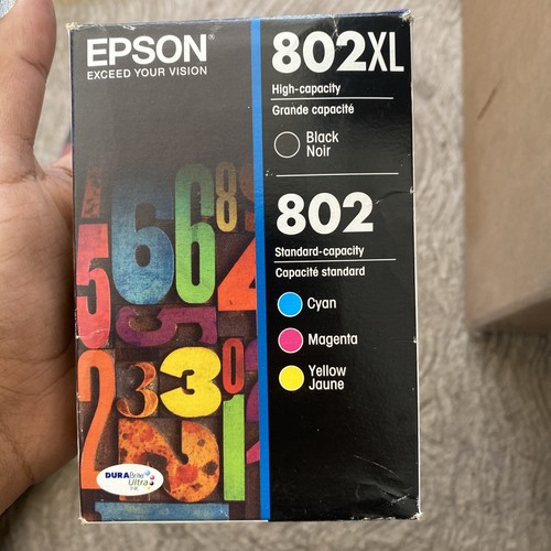 Epson 802XL Black & Epson 802 Cyan Magenta Yellow Ink Set T802XL-BCS Exp 11/23 - 第 1/6 張圖片