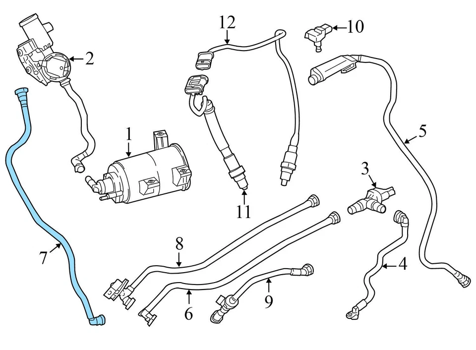 2017-2023 BMW 530I XDRIVE - FUEL TANK Breather HOSE / LINE 7380879 - Image 3 of 4