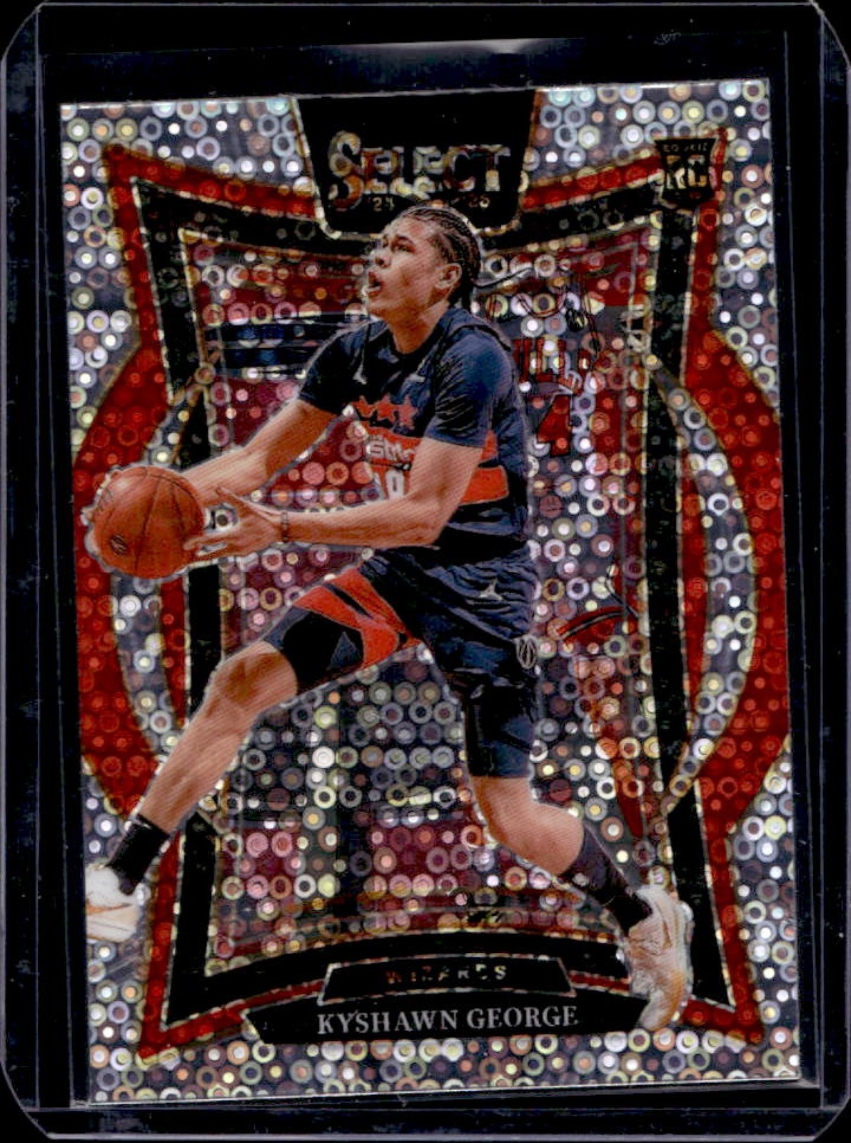 2024-25 Panini Select Kyshawn George Concourse Disco Prizm Rookie RC #85 Wizards