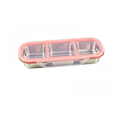 304 Stainless Steel Food Storage Box with Segmented Layout for Balanced Meals