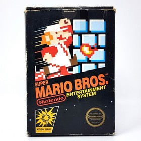 Super Mario Bros - NES Matte Sticker Seal 1985 Test Market Release - CIB GRAIL