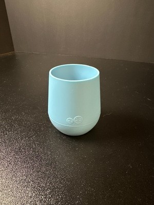ezpz Tiny Cup Blue Silicone Training Cup for Babies 4 mo+   Open Drinking Cup