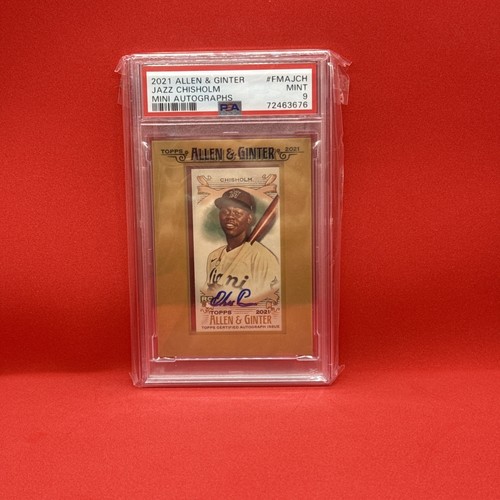 2021 Allen & Ginter Jazz Chisholm RC Auto PSA 9 Mini Rookie Autograph Marlins