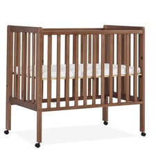 Lee Portable Folding Mini Crib with 1.5-Inch Mattress Greenguard Gold Certified