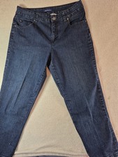 Bandolino Mandie Straight Leg Women's size 10 Dark Wash Blue Denim jeans