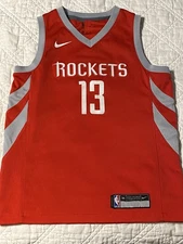 Nike Houston Rockets James Harden Youth Sz Medium 10/12 Red Swingman 