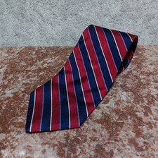Vtg Brooks Brothers Makers Tie Red Blue Repp Stripe Silk Woven England USA