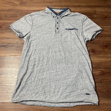 Hugo Boss Shirt Gray Golf Casual Short Sleeve Pocket Mens Size XL